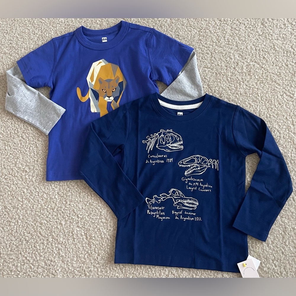 Lot of 2 NWT Tea Collection Graphic Tees Size 4